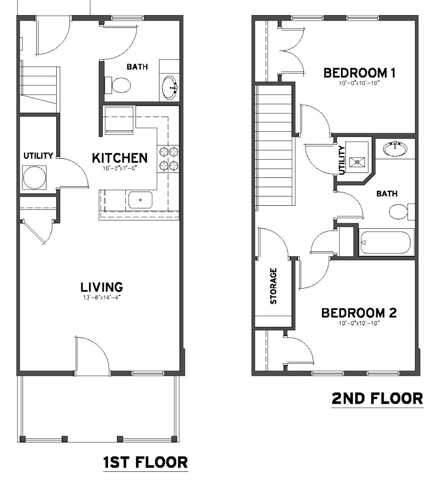 2 Bedroom 1 1/2 Bath Townhome Plowfield Square